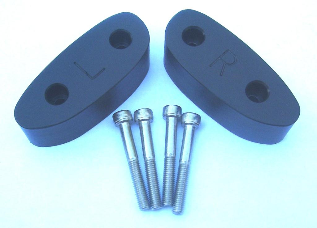 04-08 GS500 1" Mirror Spacers, extenders GS500F - Click Image to Close